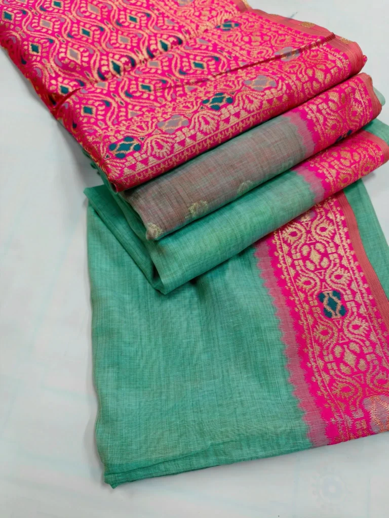 Indian-Kora-Tussar-Silk-Saree-12