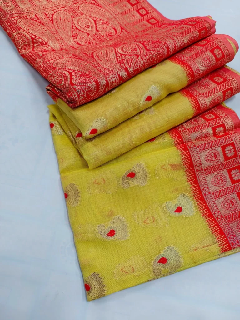Indian-Kora-Tussar-Silk-Saree-14