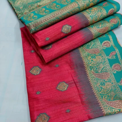 Indian-Kora-Tussar-Silk-Saree-15
