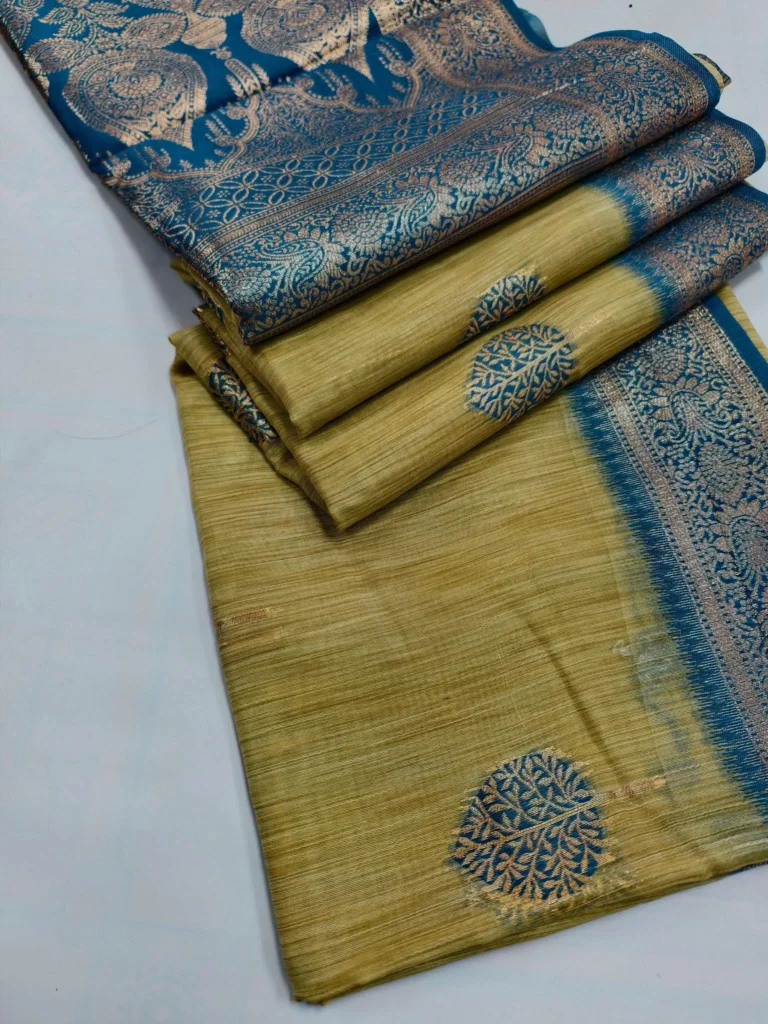 Indian-Kora-Tussar-Silk-Saree-16