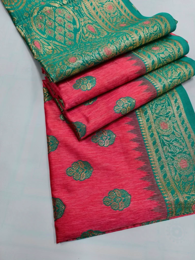 Indian-Kora-Tussar-Silk-Saree-17