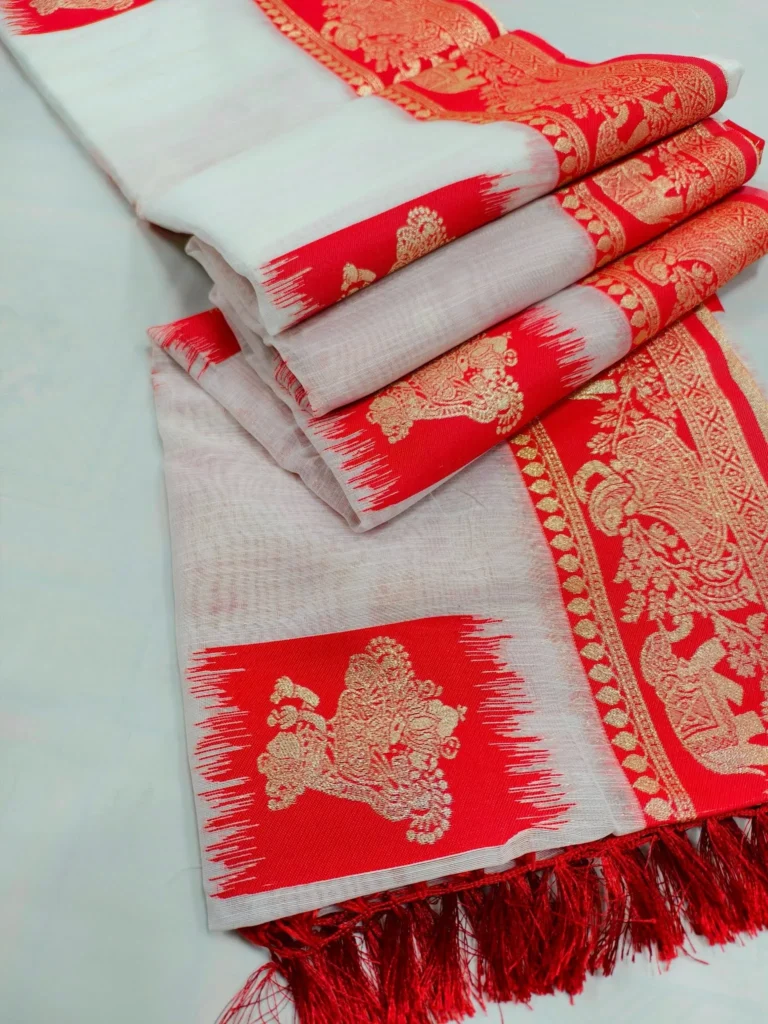 Indian-Kora-Tussar-Silk-Saree-21