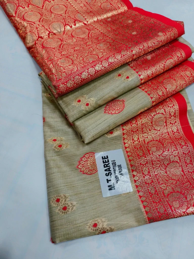 Indian-Kora-Tussar-Silk-Saree-23