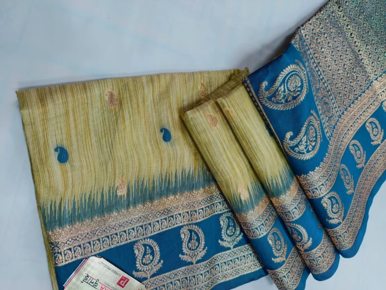 Indian-Kora-Tussar-Silk-Saree-28
